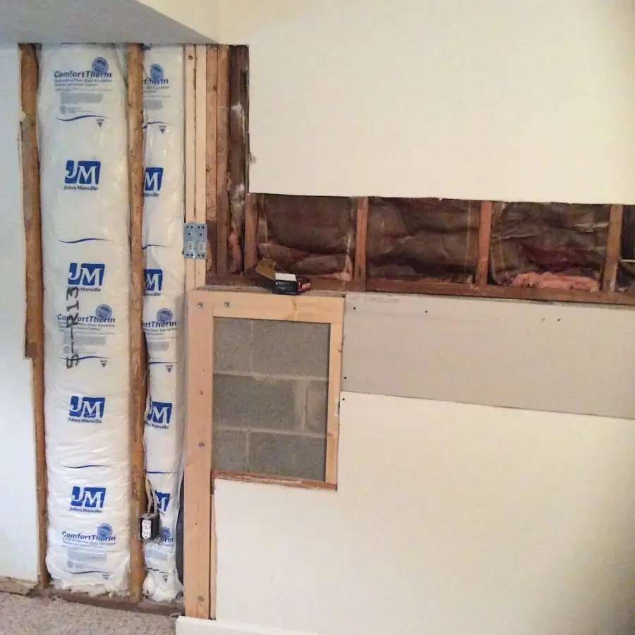 Wall insulation replacement during Contents Cleaning & Restoration in West Cocalico